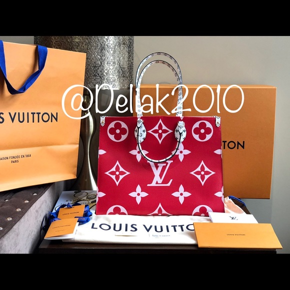SOLD! Louis Vuitton OnTheGo Giant Monogram Rouge - Picture 2 of 8